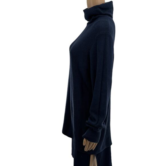 Universal Standard Navy Blue Aso Ribbed Turtleneck Sweater - Picture 8 of 12